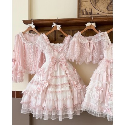 Mademoiselle Pearl Confession Under The Sakura Tree Blouse Cape Cardigan JSKs and OPs(Reservation/5 Colours/Full Payment Without Shipping)